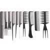TECHTONGDA 10Pcs Plastic Barbers Brush Combs Hairdressing Comb Makeup Tools