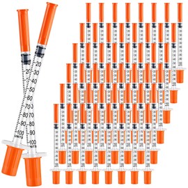 50Pcs 1ml Plastic Pipette 30G*8mm for Lab, Pet Care - Individually Sealed