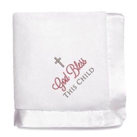 Lifetime Creations Baby Girl Baptism Gift Blanket: Embroidered White Christening Blanket, Baptism Gifts for Girls, Baby Dedication Gifts, Bautizo Regalo, Baptismal Gifts