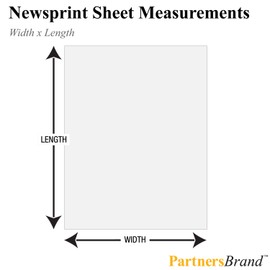 Partners Brand PNP1830MS Newsprint Packing Paper Sheets for Moving (50 lb.), 18" Width x 24" Length, White (Pack of 1666)