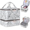 FCQQYWZ Nail Polish Organizer Case - Holds 30+ Bottles (15ml/0.5