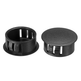 PATIKIL 22mm (7/8") Plástico Agujero Tapones, 60uds Empotrado Tipo Redondo Agujero Tapones Cubierta A Presión Bloqueo Agujero Tubo para Mesa Cocina Gabinete Muebles, Negro
