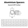 OG Secure | CNC Aluminium Standoff Spacer M5 3-50mm 15mm