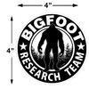Bigfoot Research Team Black Round Stickers 2 Pack