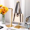 Hicarer 8 Pcs Gold Purse Display Stands Stainless Steel Purse