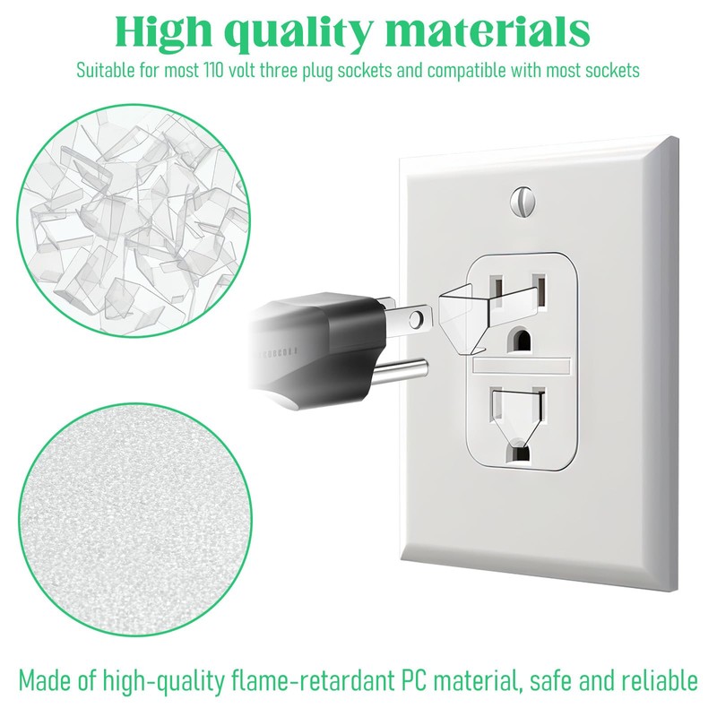 30 Pcs 3 Prong Loose Outlet Fix Plug, Plastic Socket
