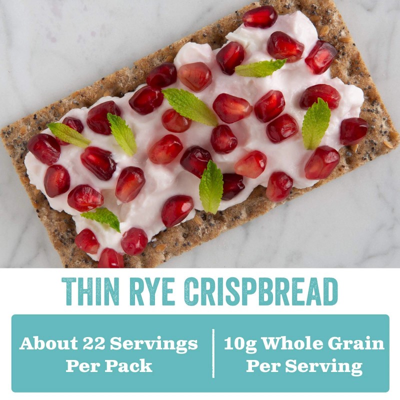 Wasa Crispbread Flax Poppy Seed Rye 8.6 oz (Pack of