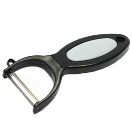 Chef Craft Classic Stainless Steel Black Handled Transverse Vegetable Peeler, 5 inches in length 2 inch blade