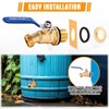 JaGely 3 Pack Brass Rain Barrel Spigot Kit 3/4" Inlet