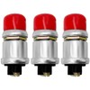 3Pcs Push Button Momentary Starter Switch, Weatherproof Engine Start Push