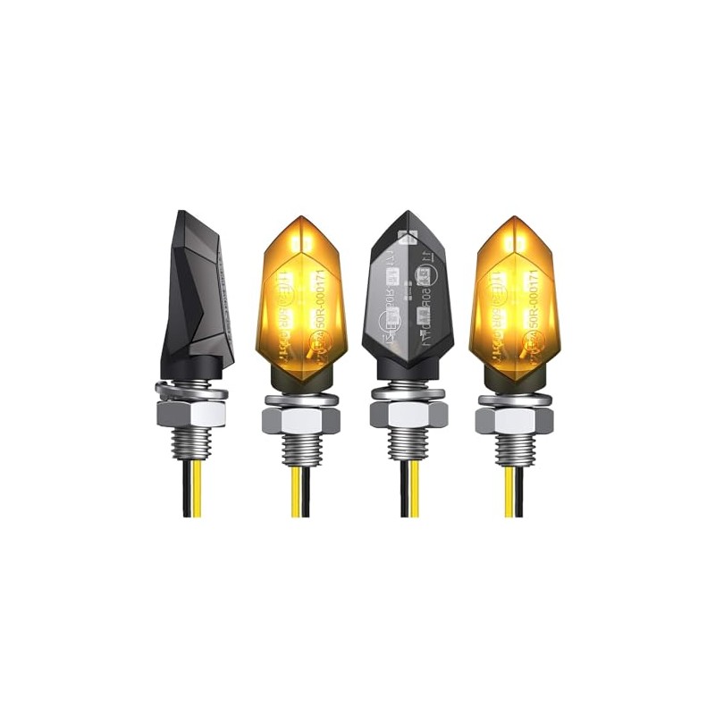 4 Pcs Motorcycle Turn Signals LED Mini Indicators Universal 12V
