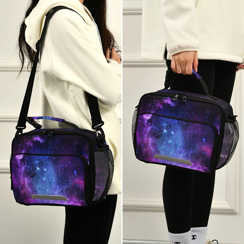 Lunch Box Insulated Soft Lunch Bag Lunch Container Universe Galaxy