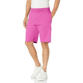 Champion Men's 10 Inch Reverse Weave Cut-Off Shorts, peony parade pink, MEDIUM