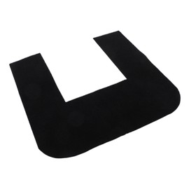 Operitacx Toilet Rug Non Slip Bath Mats for Bathroom Absorbent u Shaped Carpet Mat Easy Washable Black 55x55.8cm