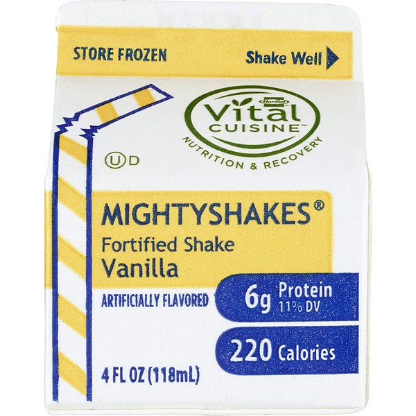 MightyShakes Vanilla Shake Beverage, 4 Ounce -- 75 per case.