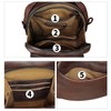 IVTG Genuine Leather Messenger Bag for Men Small Sling Purse