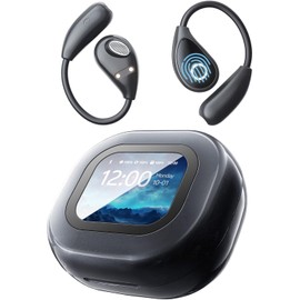 AI Language Translation Earbuds, LCD Touch Screen OWS Real-Time Translator for 144 Languages & Accents Headphones Translator Ideal for Travel Business Learning Translation Device Earphone