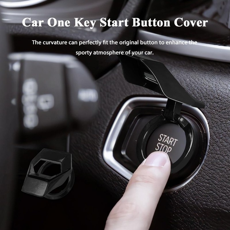 Car Engine Start/Stop Button Cover, Zinc Alloy Car Push Button