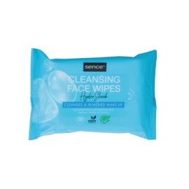 Sence Hydro Shock Cleansing Face Wipes, Vegan Facial Cleansing Wipes with Hyaluron, for Cleaning and Make-Up, Makeup Remover, Wet Wipes, Face Care, Beauty Skincare (3 x 20 Pieces)