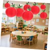 LIFKOME 6pcs Apple Lanterns for Classroom Decorations Cheerful Fruit Theme