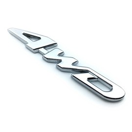 4WD Metal Emblem Sticker 4WD Metal Emblem