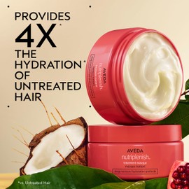 Aveda Nutriplenish Treatment Masque Deep Moisture | Intense Deep Conditioning Masque for Dry, Brittle Hair | Organic Pomegranate Oil, Coconut Oil, Mango Butter | 96% Naturally Derived*, 0.85 Fl Oz