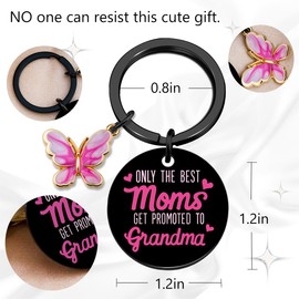 First Time Grandma Gifts Promoted To Grandma To Be Gift Grandmother Announcement Keychain Gift Ideas New Grandmas Gifts