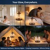 Battery operated lamp,Camping Rechargeable Lantern for Power Outages Essentials,Cordless Outdoor