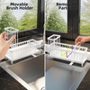 Moforoco Extra Large Kitchen Sink Caddy, Rustproof Sponge Holder for