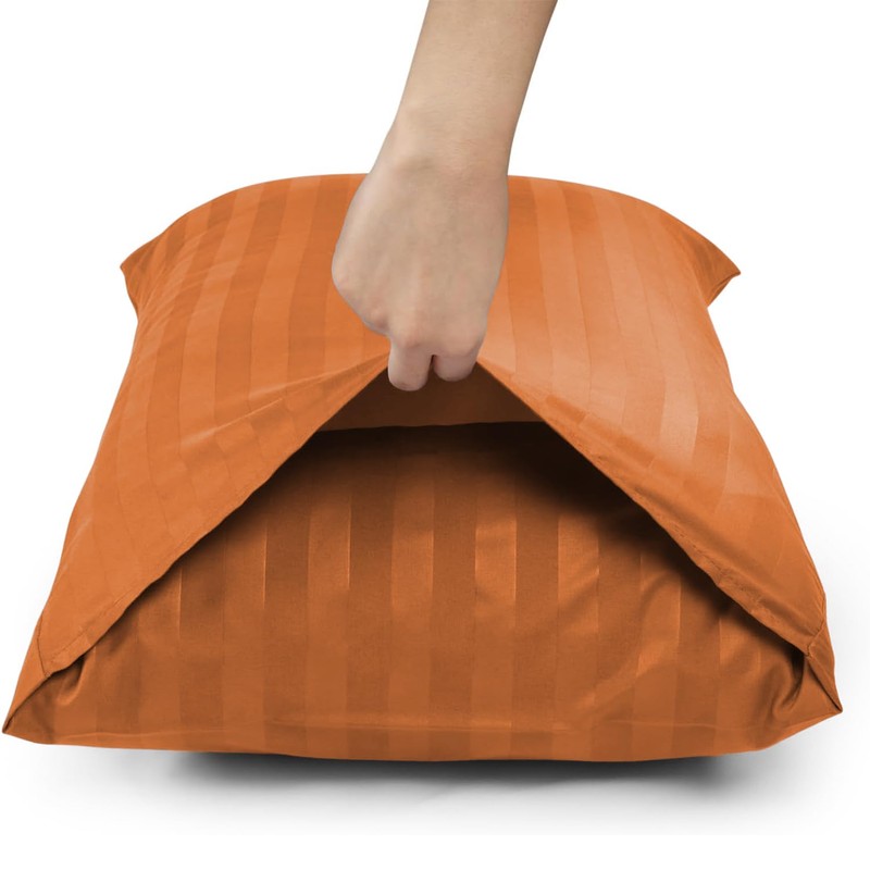 BedLooms Rust Pillow Cases 2 Pack - 100% Microfiber Envelope
