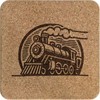 'Steam Train' Square Cork Trivet/Pot Stand (TR00026999)