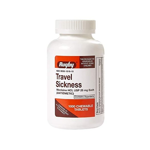 Travel Sickness 25mg 1000 Chewable Tablets