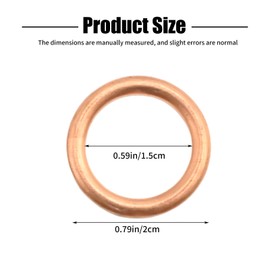 Newnessai 50PCS N0138156 Copper Drain Plug Gasket, Replacement for A3 A4 A5 A6 A7 A8 Q3 Q5 Q7 TT RS7, Replaces 0324658 01143588 9400313279