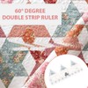 Ruler Grids 45/60/90 Degree Double Strip Ruler Transparent Acrylic Non