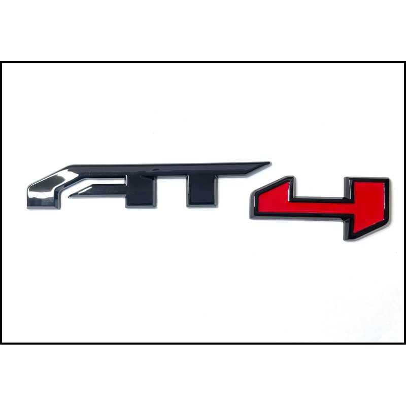 AT4 Door Emblem in Black & Red for 2019-2024 GMC