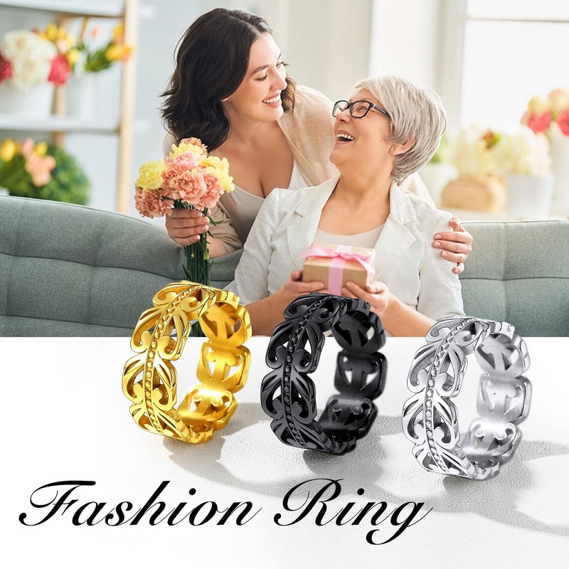 Bestyle Stainless Steel 8mm Wide Celtic Knot Eternity Wedding Engagement