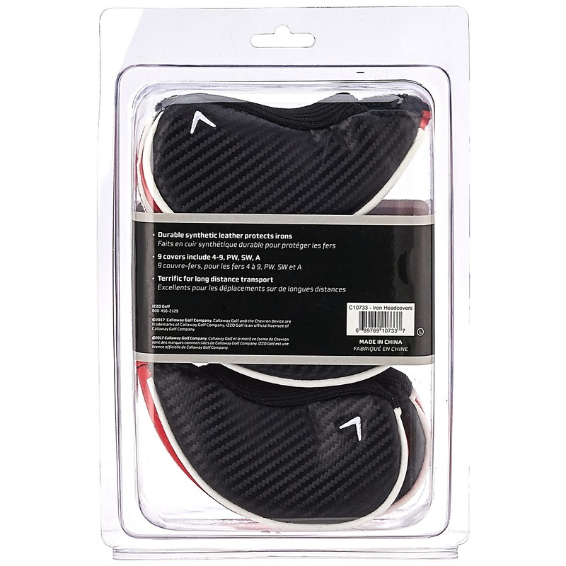 Callaway Deluxe Iron Covers (Pack of 9) - Red