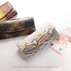 Sankyo Shokai Long Wallet, Python, Men's, Women's, Thin, Genuine Leather,