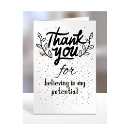 Thank you Card, For believing in my potential, Birthday Gifts for Men, Women, Colleagues, Boss, Dad, Mum, Best Friend, Presents for Christmas, A5-173_24