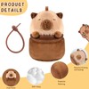 elephtree Creative Capybara Plush Doll Coin Wallet Purse Charms Portable