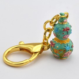 Feng Shui Green Wu Lou Herb & Longevity Wu Lou Keychain Uni, Green, One Size, green, Free size