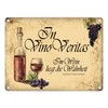 trendaffe - Metal sign with wine motif and saying: In
