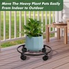 6 Packs Large Metal Plant Caddy 12" Heavy-duty Plant Dolly