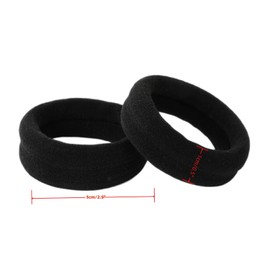 Grutyopkn 20pcs Black Hair Ties Heavy Curly Elastic Hair Ponytail Holders Solid Headbands No Seamless Cotton Hair bands women girls hair Ties accessories (Mixed colors)…