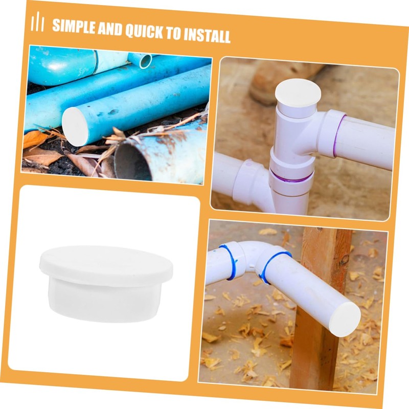 CHILDWEET Sturdy PVC Pipe End Cap Bathtub Drain Stopper Sink
