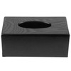 Black Wooden Tissue Box Napkin Case Elegant Style Tissue Holder