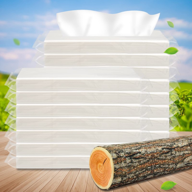 Car Tissue Refills, 600 Sheets Disposable Soft Facial Tissues Napkin,