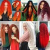 30 inch Ocean Wave Crochet Hair Ombre Red Deep Wave
