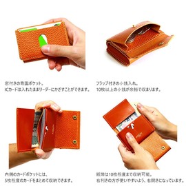 Agility affa Nano Wallet Mini Wallet, Small Trifold Wallet, Women's, Floral Pattern, Mini Wallet, Compact, Minimalist, multicolor (pink / beige)