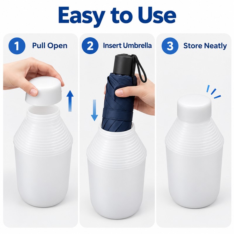 80cm Wet Umbrella Cover – Retractable Transparent Umbrella Sleeve for